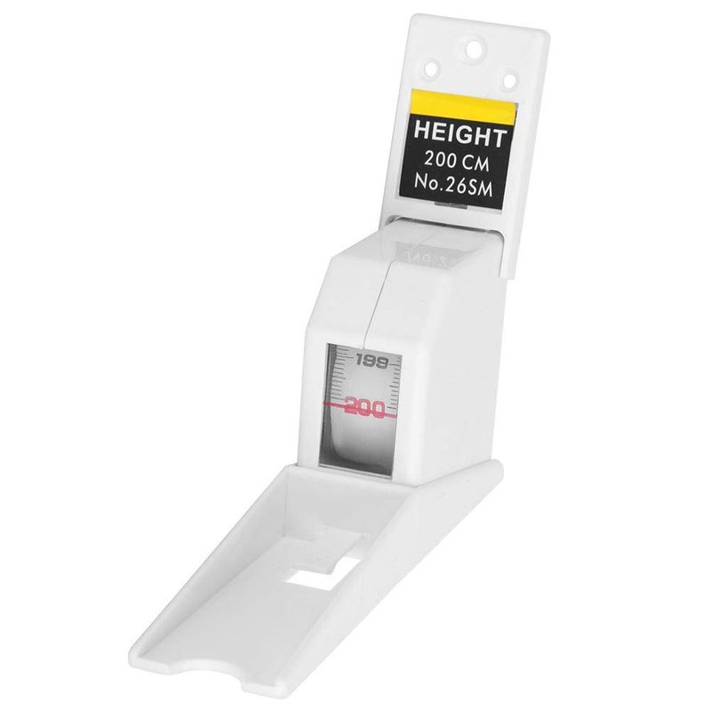 Hilitand Height Measuring Tape, 2 Meters Retractable Adult Child Height Tool Ruler Metal Measuring Tool for Height Measurement(White) - Image 1